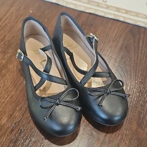 Sam & Libby Black Kids Dress Shoes with Bow